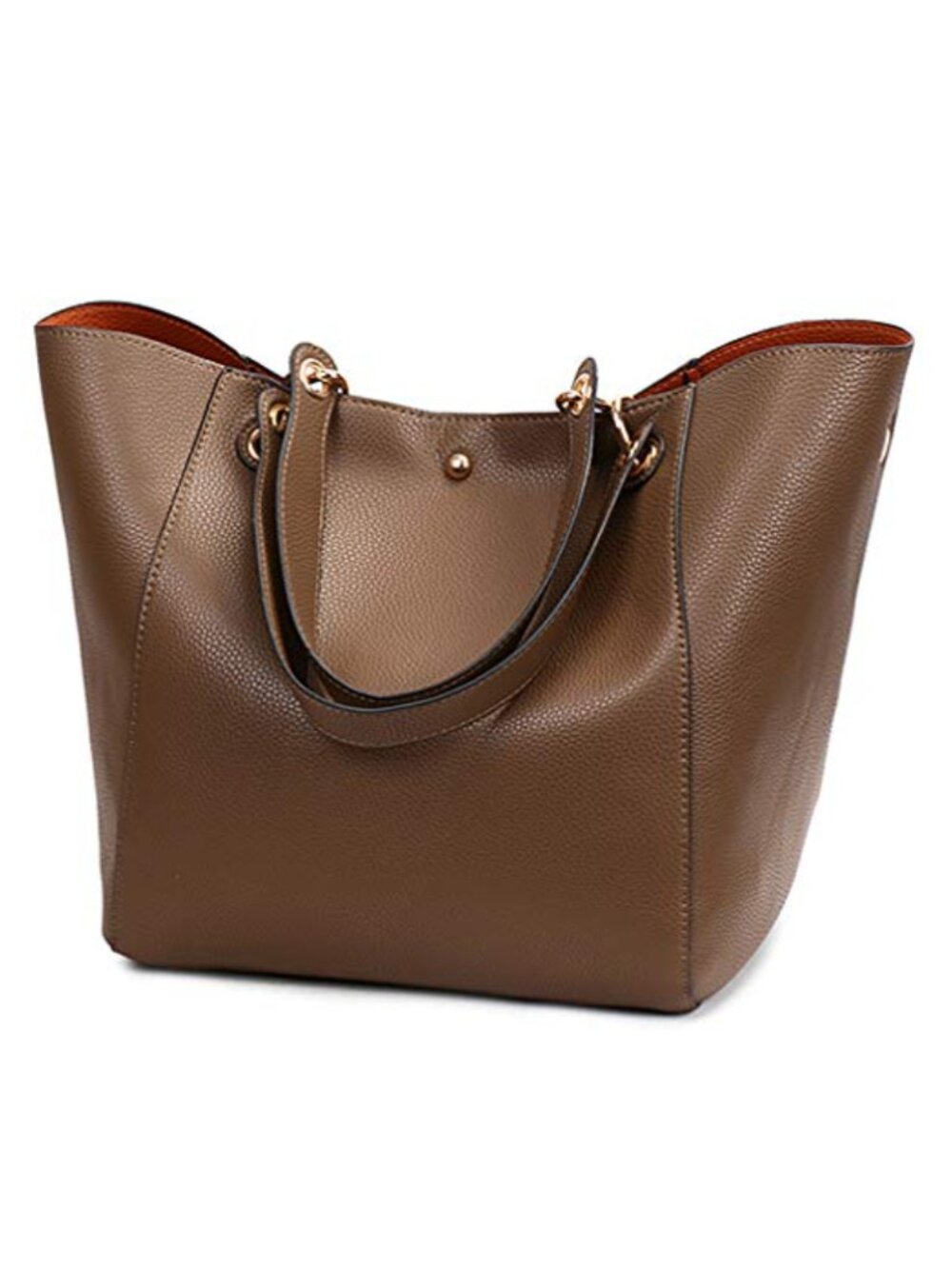 Vegan Leather Large Tote Bag for Women with Adjustable Strap, Zipper Closure,